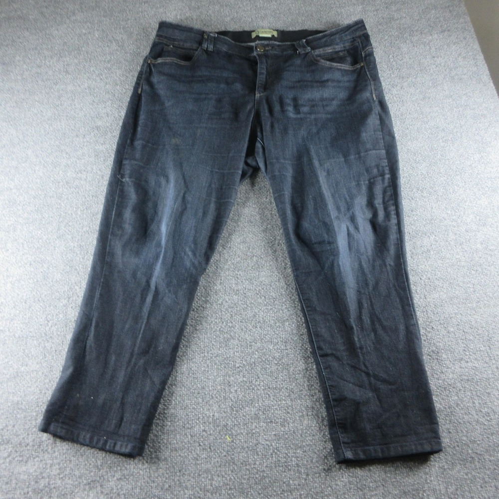 Democracy Jeans Womens 18W Blue Dark Wash Straight Denim Ab Technology Stretch